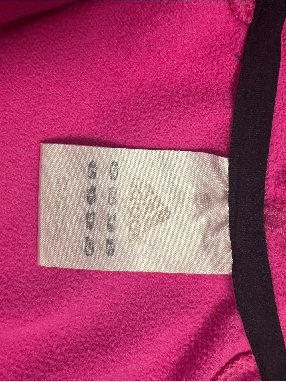 adidas Girls' Bright Pink Hooded Track Jacket with Chevron Stripes